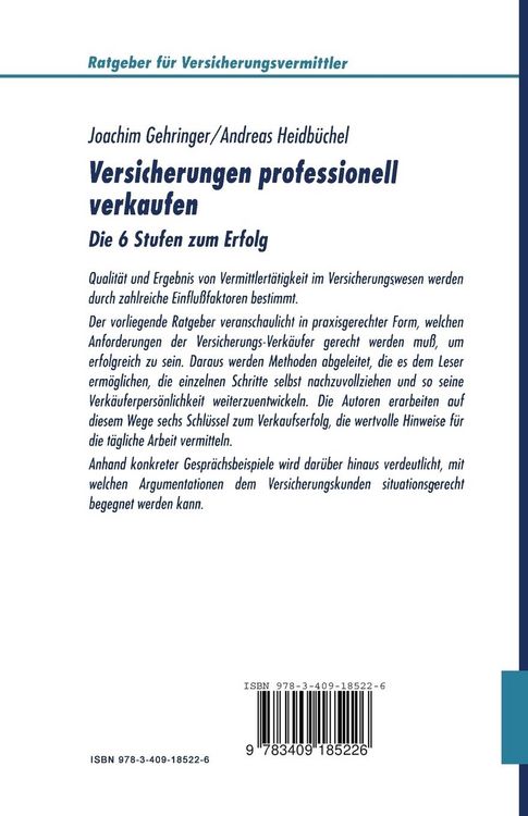 Produktbild: Versicherungen professionell verkaufen