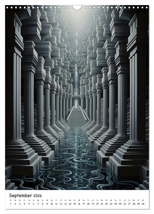 Produktbild: Abstrakte Illusionen (Wandkalender 2026 DIN A3 hoch), CALVENDO Monatskalender