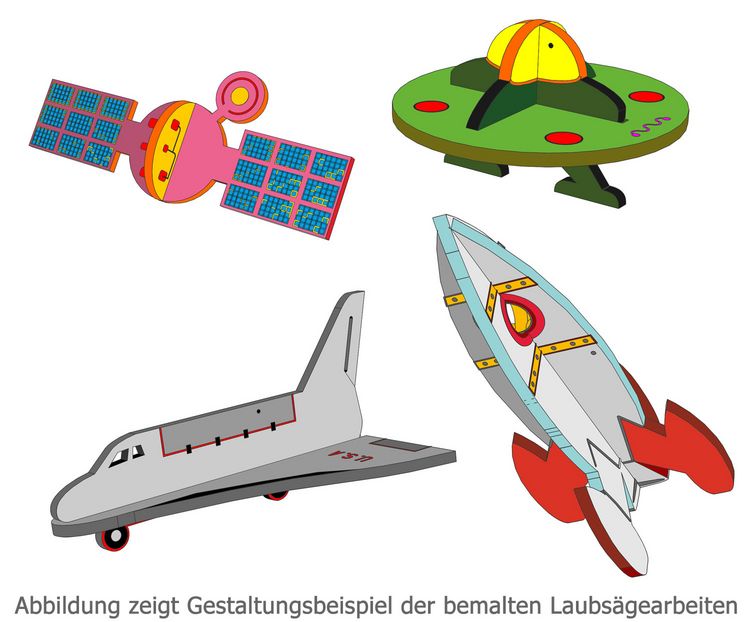 Produktbild: Laubs&auml;gevorlage Raumschiff (Mobile)