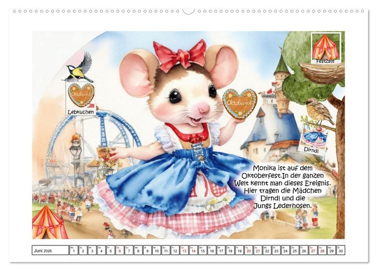 Produktbild: Mausgewitzt - Wo lebt die Maus? (hochwertiger Premium Wandkalender 2026 DIN A2 quer), Kunstdruck in Hochglanz