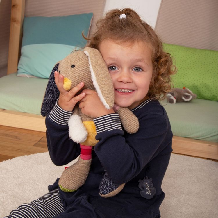 Produktbild: Sigikid 43464 - Kuscheltier Hase mit gelber Nase, Patchwork Sweety, 30 cm