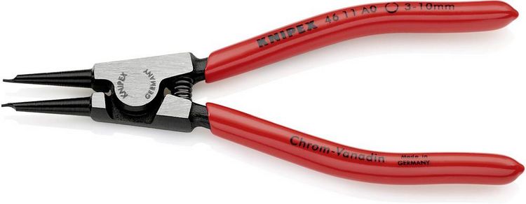 Produktbild: Knipex 46 11 A0 Seegeringzange Passend f&uuml;r (Seegeringzangen) Au&szlig;enringe 3-10 mm Spitzenform (Details) gerade