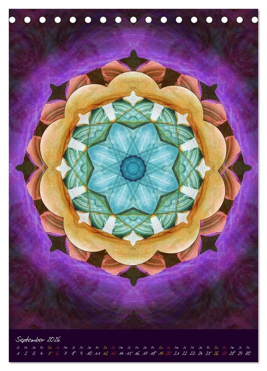 Produktbild: MANDALAS der Natur (Tischkalender 2026 DIN A5 hoch), CALVENDO Monatskalender
