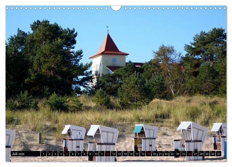 Produktbild: USEDOM - Seeb&auml;der und Naturparadies (Wandkalender 2026 DIN A3 quer), CALVENDO Monatskalender