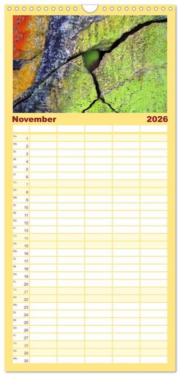 Produktbild: Familienplaner 2026 - MAUER(N)spalten mit 5 Spalten (Wandkalender, 21 x 45 cm) CALVENDO