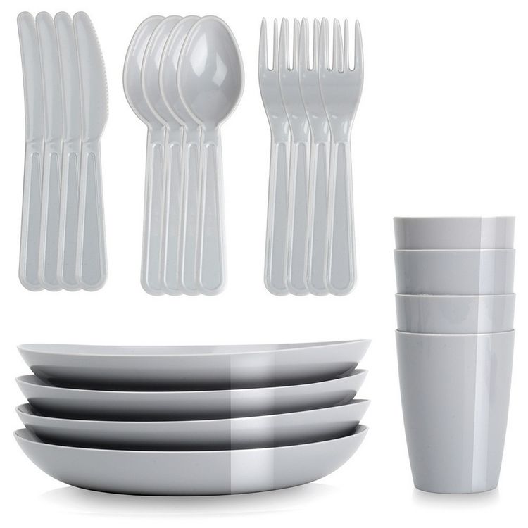 Produktbild: Picknick-Set aus Kunststoff 20-teilig