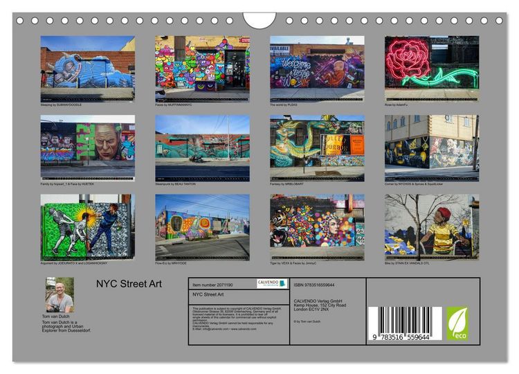 Produktbild: NYC Street Art (Wall Calendar 2026 DIN A4 landscape), CALVENDO 12 Month Wall Calendar