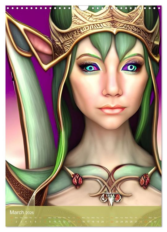 Produktbild: Fantasy Worlds - Digital Artwork (Wall Calendar 2026 DIN A3 portrait), CALVENDO 12 Month Wall Calendar