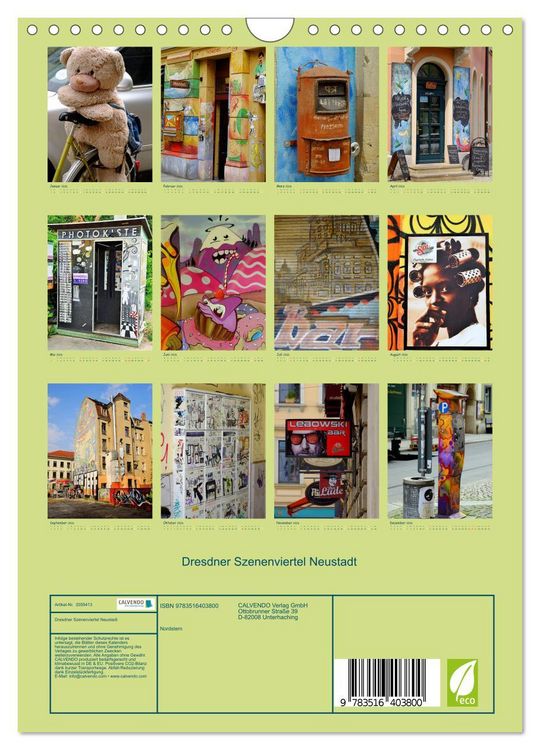 Produktbild: Dresdner Szenenviertel Neustadt (Wandkalender 2026 DIN A4 hoch), CALVENDO Monatskalender