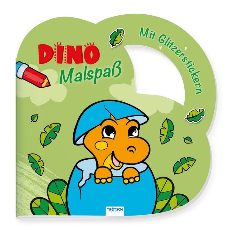 Produktbild: Tr&ouml;tsch Malbuch Stickermalbuch Dino Malspa&szlig;