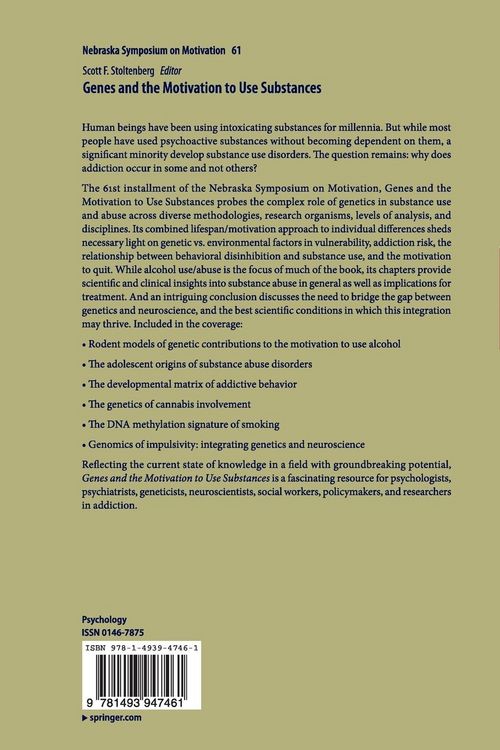 Produktbild: Genes and the Motivation to Use Substances