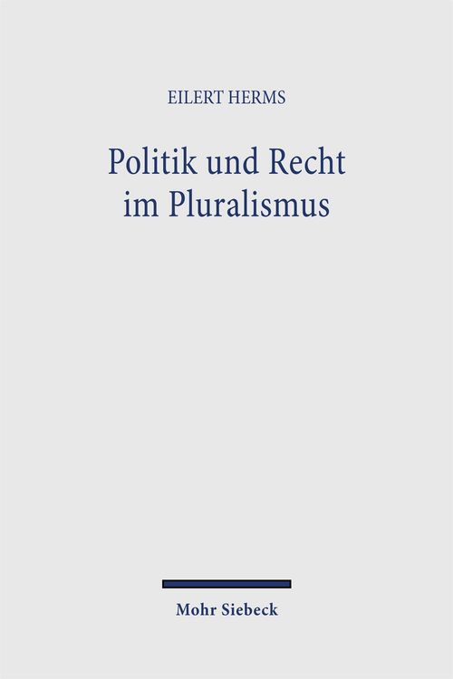 Produktbild: Politik und Recht im Pluralismus