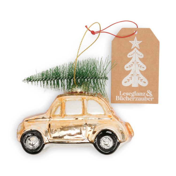 Produktbild: Glasanh&auml;nger &bdquo;Auto in Gold