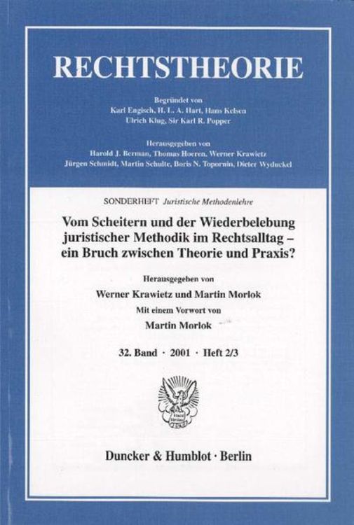 Produktbild: Vom Scheitern und der Wiederbelebung juristischer Methodik im Rechtsalltag &ndash; ein Bruch zwischen Theorie und Praxis?