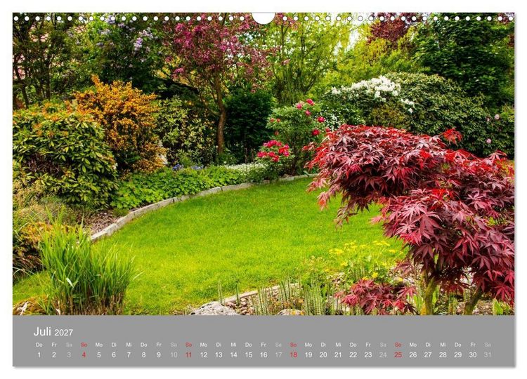 Produktbild: Romantische Garten-Paradiese (Wandkalender 2027 DIN A3 quer), CALVENDO Monatskalender