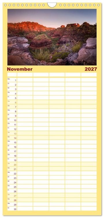Produktbild: Familienplaner 2027 - Outback Australien mit 5 Spalten (Wandkalender, 21 x 45 cm) CALVENDO
