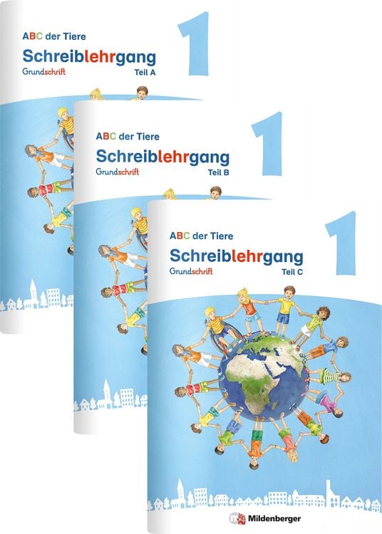 Produktbild: ABC der Tiere 1 Neubearbeitung - Schreiblehrgang Grundschrift, Teil A, B und C