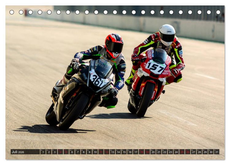 Produktbild: Motorrad Rennsport (Tischkalender 2026 DIN A5 quer), CALVENDO Monatskalender