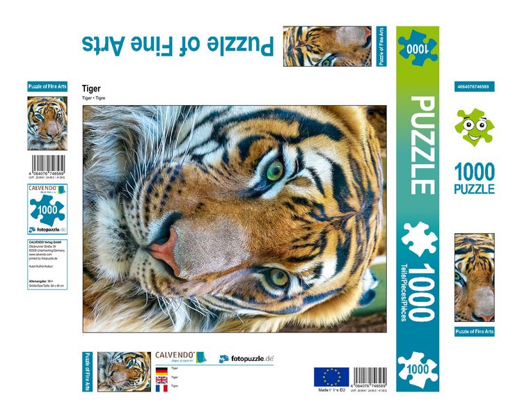 Produktbild: CALVENDO Puzzle Tiger 1000 Teile Lege-Gr&ouml;&szlig;e 480 x 640 cm Foto-Puzzle Bild von Peter Roder