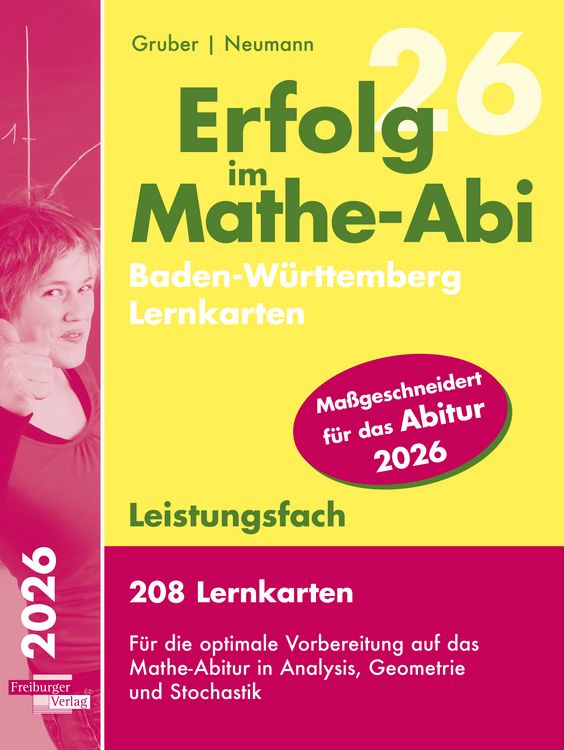 Produktbild: Erfolg im Mathe-Abi 2025, 208 Lernkarten Leistungsfach Allgemeinbildendes Gymnasium Baden-W&uuml;rttemberg