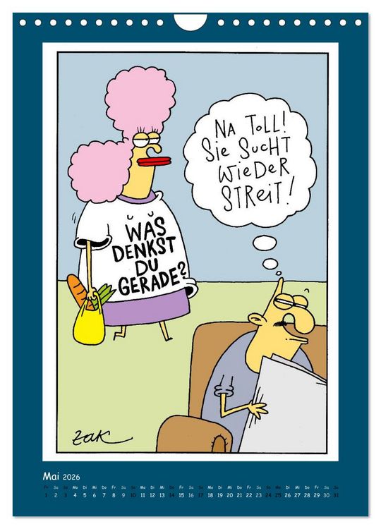 Produktbild: Na Toll! Comics von Martin Zak (Wandkalender 2026 DIN A4 hoch), CALVENDO Monatskalender