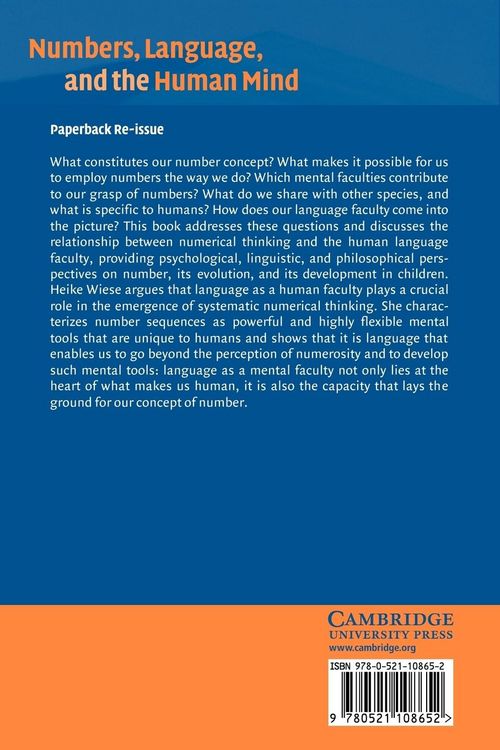 Produktbild: Numbers, Language, and the Human Mind