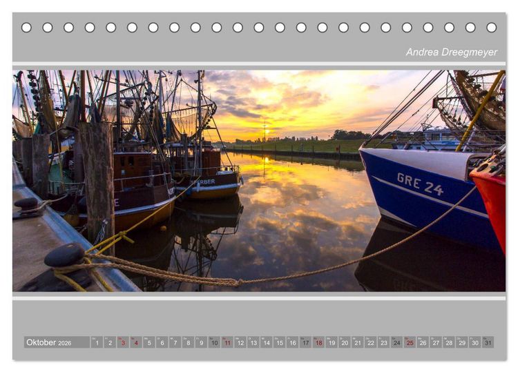 Produktbild: Greetsiel-Panorama (Tischkalender 2026 DIN A5 quer), CALVENDO Monatskalender