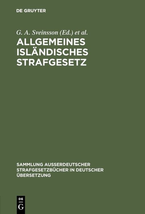 Produktbild: Allgemeines isl&auml;ndisches Strafgesetz