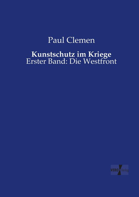 Produktbild: Kunstschutz im Kriege