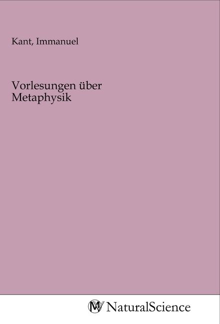 Produktbild: Vorlesungen &uuml;ber Metaphysik