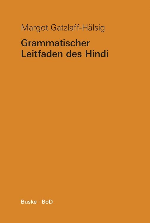 Produktbild: Grammatischer Leitfaden des Hindi