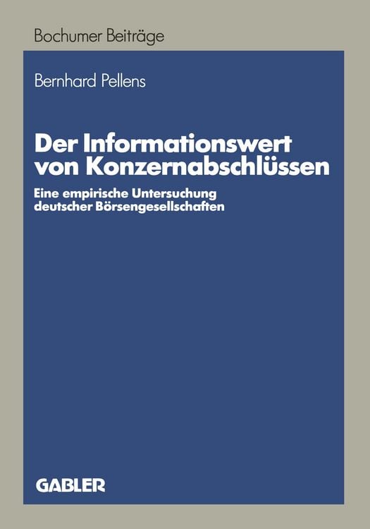 Produktbild: Der Informationswert von Konzernabschl&uuml;ssen
