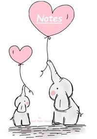 Produktbild: Notizbuch A5 dotted [Elephant Love &ndash; Elefanten Liebe] Softcover von Daily Paper Design | 80 Seiten | als Tagebuch, Bullet Journal, Notizheft | &amp; aus nachhaltiger und umweltschonender Forstwirtschaft