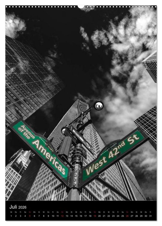 Produktbild: New York City - Color Glow Edition (hochwertiger Premium Wandkalender 2026 DIN A2 hoch), Kunstdruck in Hochglanz