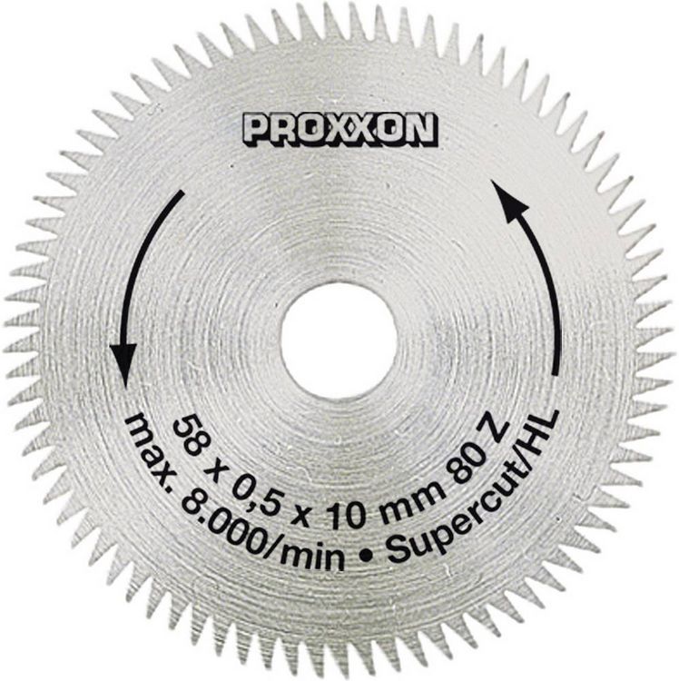 Produktbild: Proxxon Micromot 28 014 Kreiss&auml;geblatt 58 x 10 x 1mm Z&auml;hneanzahl: 80 1St.