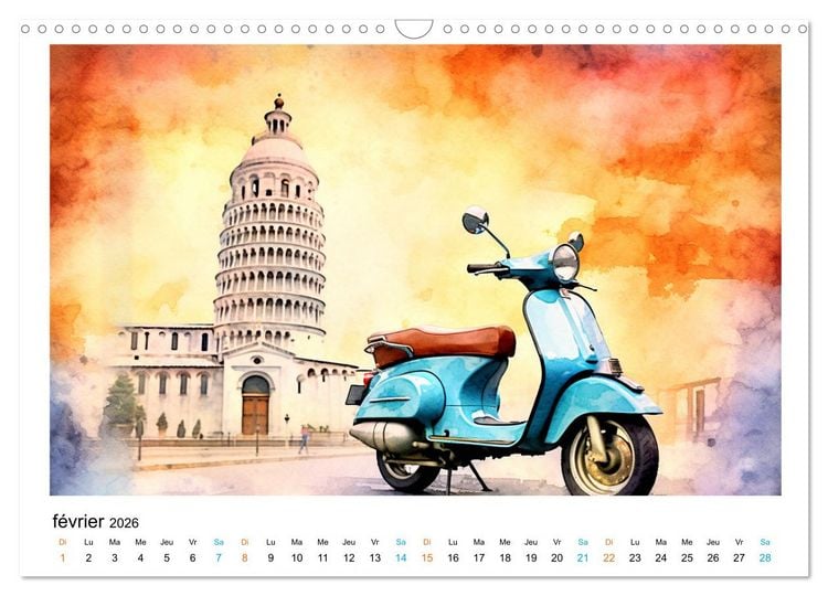 Produktbild: &Eacute;difices c&eacute;l&egrave;bres, autour du monde (Calendrier mural 2026 DIN A3 vertical), CALVENDO calendrier mensuel