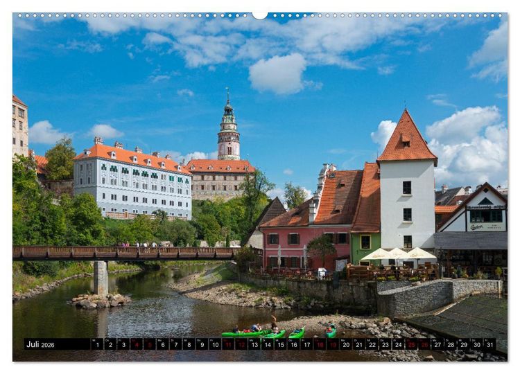 Produktbild: Cesk&yacute; Krumlov - B&ouml;hmisch Krumau (Wandkalender 2026 DIN A2 quer), CALVENDO Monatskalender