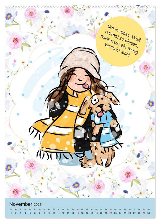 Produktbild: Lachen ist gesund! Aufmunternde und lustige Spr&uuml;che (hochwertiger Premium Wandkalender 2026 DIN A2 hoch), Kunstdruck in Hochglanz