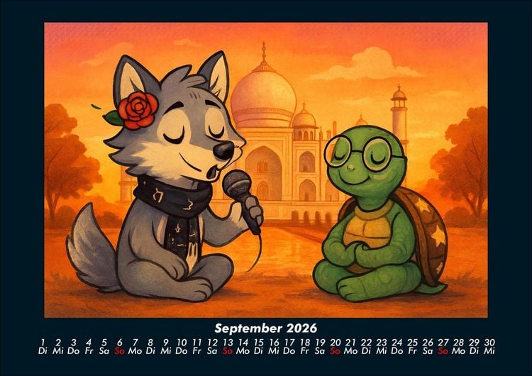 Produktbild: Rose & Taz - Reise um die Welt 2026 Fotokalender DIN A4