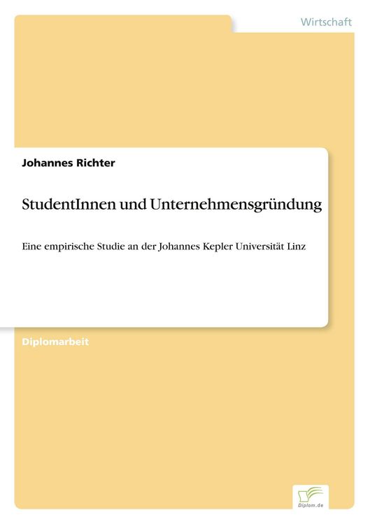 Produktbild: StudentInnen und Unternehmensgr&uuml;ndung