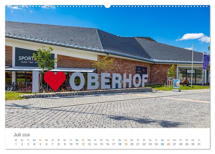 Produktbild: Oberhof - Urlaubsparadies am Rennsteig (hochwertiger Premium Wandkalender 2026 DIN A2 quer), Kunstdruck in Hochglanz