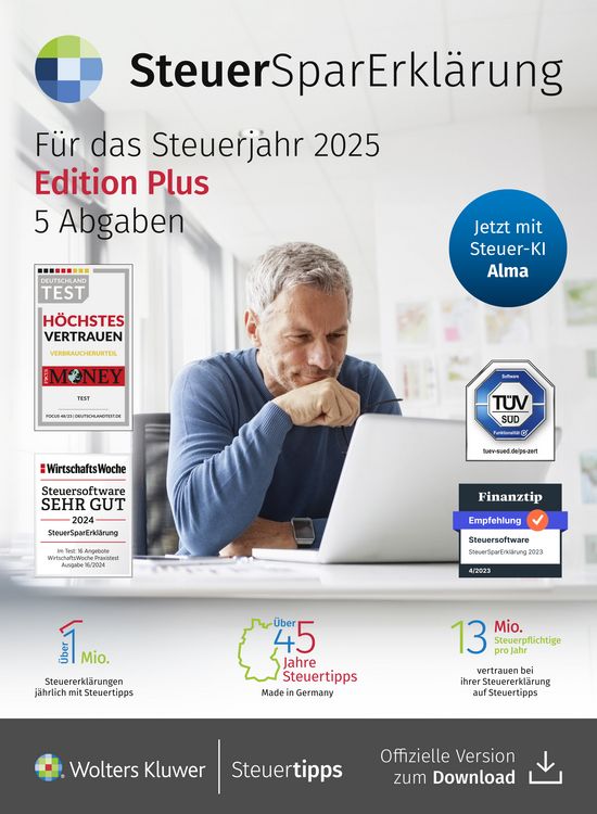 Produktbild: SteuerSparErkl&auml;rung plus (Steuerjahr 2025)