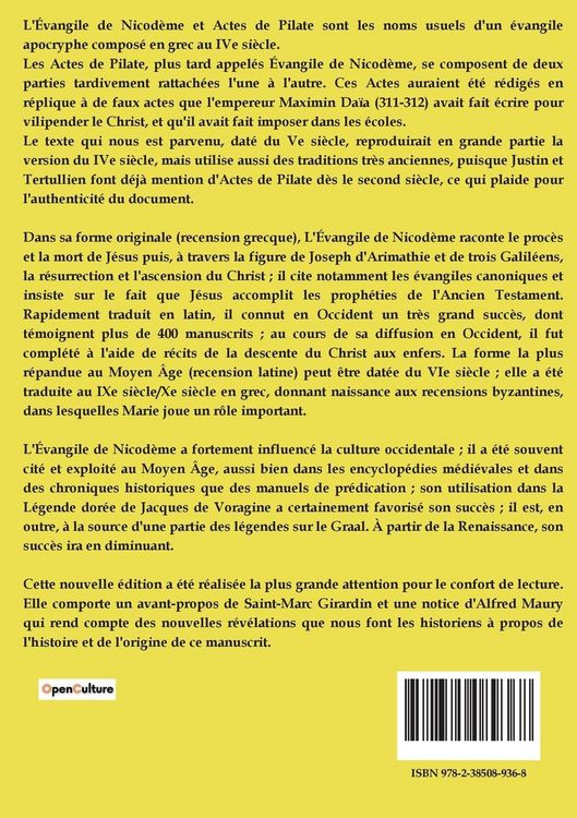 Produktbild: L'&Eacute;vangile de Nicod&egrave;me