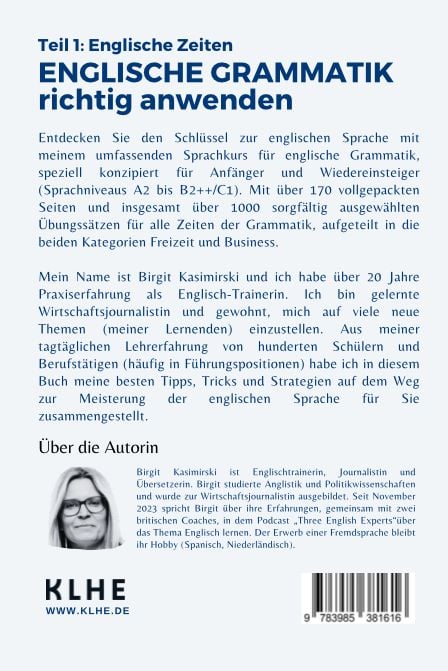 Produktbild: Englische Grammatik richtig anwenden - Teil 1: Englische Zeiten in der Praxis