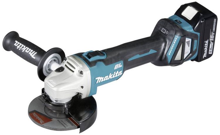 Produktbild: Makita DGA511RTJ Akku-Winkelschleifer 125 mm inkl. 2. Akku, inkl. Ladeger&auml;t, inkl. Koffer 18 V 5 Ah