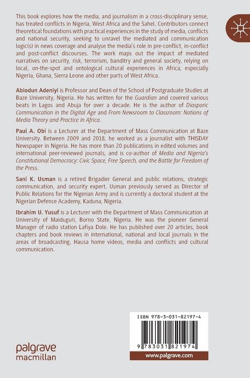 Produktbild: Media, Conflicts and the National Security Question
