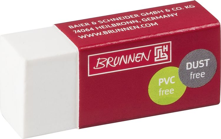 Produktbild: Brunnen Radiergummi wei&szlig; mini