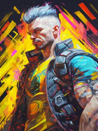 Produktbild: CALVENDO Puzzle Cyberpunk Mercenary | 1000 Teile Lege-Gr&ouml;&szlig;e 64x48cm Foto-Puzzle f&uuml;r gl&uuml;ckliche Stunden
