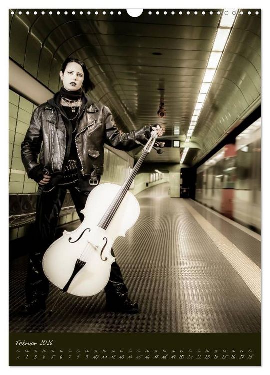Produktbild: Wei&szlig;es Cello auf Reisen (Wandkalender 2026 DIN A3 hoch), CALVENDO Monatskalender