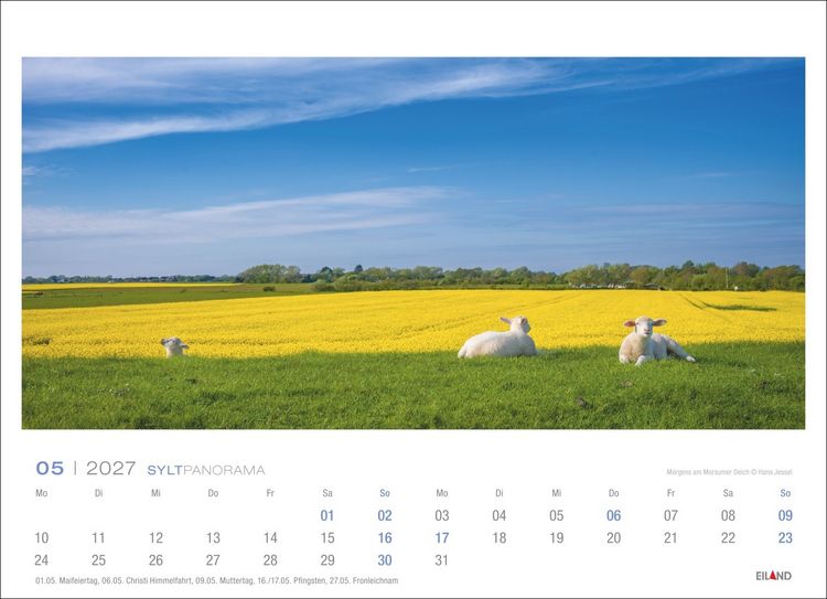 Produktbild: Sylt Panorama-Postkartenkalender 2027 - Hans Jessel